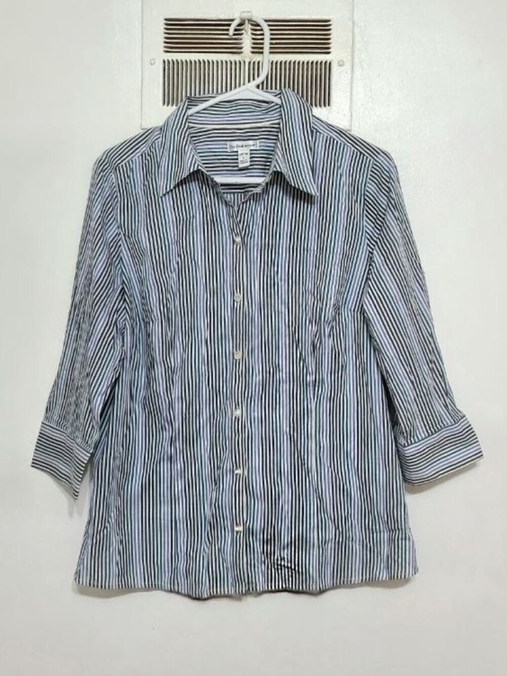 Striped Button‑Up Shirt – Size L